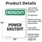 Signmission Power Shutoff, 10 in W x Rectangle, Aluminum OS-2PACK-EM-A-1014-V-10463 - alternate 6